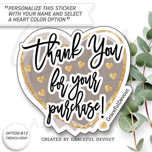 Thank You For Your Purchase! -Sticker 2" (inches)(48ct.) [GD192-48] - Picture 14 of 14